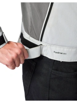 Kurtka motocyklowa tekstylna REV’IT! Torque 3 H2O jasnoszaro-czerwona