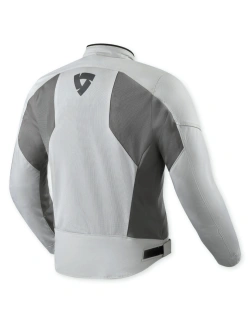 Kurtka motocyklowa tekstylna REV’IT! Torque 3 H2O jasnoszaro-czerwona