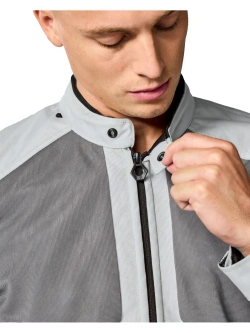 Kurtka motocyklowa tekstylna REV’IT! Torque 3 H2O jasnoszaro-czerwona