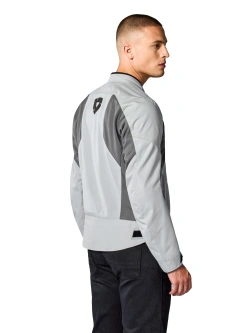 Kurtka motocyklowa tekstylna REV’IT! Torque 3 H2O jasnoszaro-czerwona