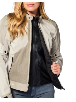 Kurtka motocyklowa damska tekstylna REV’IT! Torque 3 H2O brązowo-biała