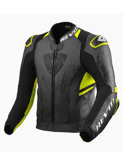 Kurtka motocyklowa skórzana REV’IT! Quantum 2 szaro-fluo żółta