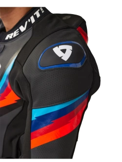Kurtka motocyklowa skórzana REV’IT! Quantum 3 Pro czarno-niebieska