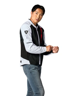 Kurtka motocyklowa tekstylna REV’IT! GT-R 4 Air czarno-biała