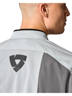 Kurtka motocyklowa tekstylna REV’IT! Torque 3 H2O jasnoszaro-czerwona