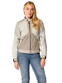 Kurtka motocyklowa damska tekstylna REV’IT! Torque 3 H2O brązowo-biała