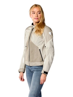 Kurtka motocyklowa damska tekstylna REV’IT! Torque 3 H2O brązowo-biała