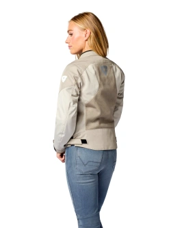 Kurtka motocyklowa damska tekstylna REV’IT! Torque 3 H2O brązowo-biała