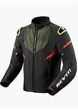 Kurtka motocyklowa tekstylna REV’IT! Hyperspeed 2 H2O czarno-fluo żółta